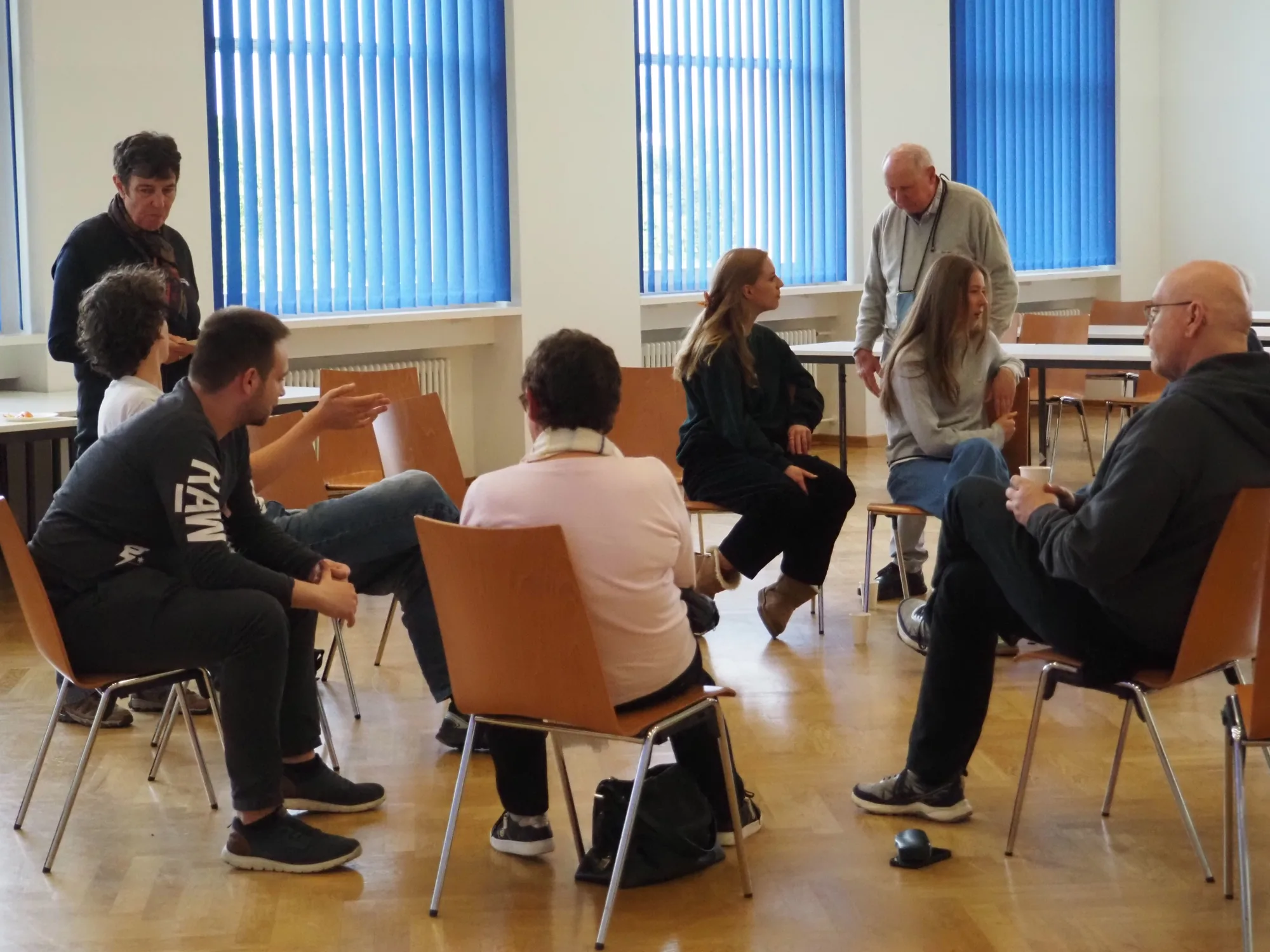Gruppenrunde beim YOLD-Gemeinschaftstreffen in Frankfurt